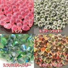 画像をギャラリービューアに読み込む, チェコ ビーズ デザイン ティアードロップ ドロップ しずく 約4x6mm (約70個) ピアス イヤリング ブレスレット パーツ ハンドメイド 材料 素材