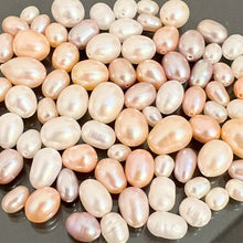 画像をギャラリービューアに読み込む, 【天然石 訳あり淡水パール(天然)ミックス ライス】色(ホワイト,ピーチ,モーブ)x形(ライス)(量:約17g, サイズ:約4-8mm)