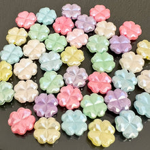 画像をギャラリービューアに読み込む, 【アクリルビーズ】 パール クローバー 約11x11x4mm 約11g 穴径約1.5mm 【アクリル・アクリルビーズ・ビーズ・ビーズパーツ・パーツ・アクリルパーツ・プラスチックビーズ】