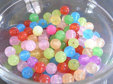 画像をギャラリービューアに読み込む, 【アクリルビーズ】 天然石風ジェード丸玉ミックス 約5.5mm 約15g