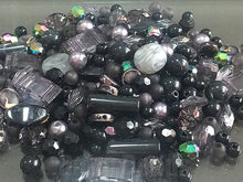 画像をギャラリービューアに読み込む, 【送料無料】【ワンコイン500円ぽっきり】【たっぷり人気アクリルビーズミックス『ジェイドブラック』】 約6-18mm 約50g 【福袋】