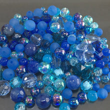 画像をギャラリービューアに読み込む, 【送料無料】【ワンコイン500円ぽっきり】【たっぷり人気アクリルビーズミックス『オーシャンブルー』】 約6-14mm 約50g 【福袋】