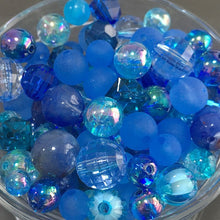 画像をギャラリービューアに読み込む, 【ワンコイン500円ぽっきり】【たっぷり人気アクリルビーズミックス『オーシャンブルー』】 約6-18mm 約50g 【福袋】