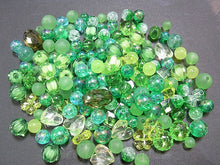 画像をギャラリービューアに読み込む, 【送料無料】【ワンコイン500円ぽっきり】【たっぷり人気アクリルビーズミックス『フォレストグリーン』】 約6-14mm 約50g 【福袋】