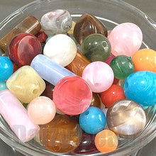 画像をギャラリービューアに読み込む, 【ワンコイン500円ぽっきり】【たっぷり人気アクリルビーズ天然石風ミックス】 約6-20mm 約50g 【福袋】