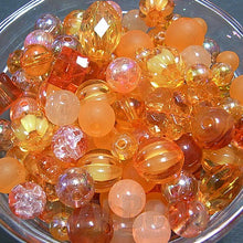 画像をギャラリービューアに読み込む, 【ワンコイン500円ぽっきり】【たっぷり人気アクリルビーズミックス『シャーベットオレンジ』】 約6-18mm 約50g 【福袋】
