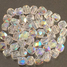 画像をギャラリービューアに読み込む, チェコ ビーズ ファイヤーポリッシュ 3mm クリスタルAB (約48-50ヶ)