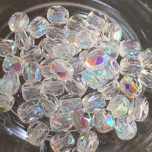 画像をギャラリービューアに読み込む, チェコ ビーズ ファイヤーポリッシュ 3mm クリスタルAB (約48-50ヶ)