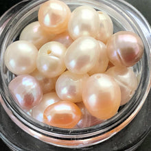 画像をギャラリービューアに読み込む, 【天然石 訳あり淡水パール(天然)ミックス ランダム】色(ホワイト,ピーチ,モーブ)x形(ポテト,ライス)(量:約22g, サイズ:約4-9mm)