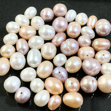画像をギャラリービューアに読み込む, 【天然石 訳あり淡水パール(天然)ミックス ランダム】色(ホワイト,ピーチ,モーブ)x形(ポテト,ライス)(量:約22g, サイズ:約4-9mm)