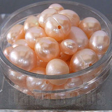 画像をギャラリービューアに読み込む, 【訳あり淡水パール(天然)ミックス ピーチ】色(ピーチ)x形(ポテト,ライス)(量:約22g, サイズ:約4-8mm)