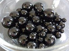 画像をギャラリービューアに読み込む, 【ワンコイン500円ぽっきり】【天然石ブラックオニキスミックス(天然/染め)】 ラウンド約4-10mm 約27g