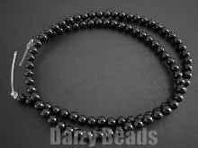 画像をギャラリービューアに読み込む, 【天然石 パワーストーン ビーズ】【ブラックオニキス(天然/染め)】 丸玉 約4mm 1連(約36-40cm)