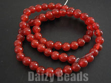 画像をギャラリービューアに読み込む, 【天然石 パワーストーン ビーズ】【カーネリアン(天然/染め)】 丸玉 約6mm 1連(約36-40cm)