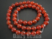 画像をギャラリービューアに読み込む, 【天然石 パワーストーン ビーズ】【カーネリアン(天然/染め)】 丸玉 約8mm 1連(約36-40cm)