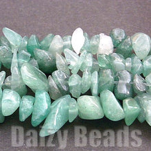 画像をギャラリービューアに読み込む, 【天然石 パワーストーン ビーズ】【グリーンアベンチュリン(天然)】 さざれ 約5x8-15mm 1連(約82-90cm)