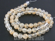 画像をギャラリービューアに読み込む, 【シャンパンクオーツ(人工)】 丸玉 約6mm 1連(約36-40cm)【パワーストーン・天然石・ビーズ・天然石ビーズ・パワーストーンビーズ・パワ-スト-ン・パワ-スト-ン】