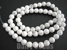 画像をギャラリービューアに読み込む, 【天然石 パワーストーン ビーズ】【ハウライト(天然)】 丸玉 約6mm 1連(約36-40cm)