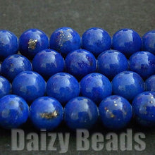 画像をギャラリービューアに読み込む, 【天然石 パワーストーン ビーズ】【ラピスラズリ(天然)】 Aグレード 丸玉 4mm 1連(約40cm)