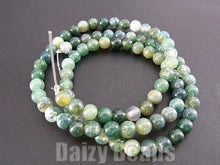 画像をギャラリービューアに読み込む, 【天然石 パワーストーン ビーズ】【モスアゲート(天然)】 丸玉 約4mm 1連(約36-40cm)
