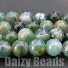 画像をギャラリービューアに読み込む, 【天然石 パワーストーン ビーズ】【モスアゲート(天然)】 丸玉 約4mm 1連(約38-40cm)