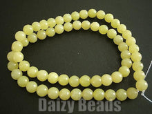画像をギャラリービューアに読み込む, 【天然石 パワーストーン ビーズ】【オリーブジェイド (天然)】 丸玉 約6mm 1連(約36-40cm)