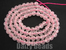 画像をギャラリービューアに読み込む, 【天然石 パワーストーン ビーズ】【ローズクオーツ(天然)】 丸玉 約4mm 1連(約36-40cm)