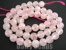 画像をギャラリービューアに読み込む, 【天然石 パワーストーン ビーズ】【ローズクオーツ(天然)】 丸玉 約8mm 1連(約36-40cm)