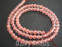 画像をギャラリービューアに読み込む, 【天然石 パワーストーン ビーズ】【ストロベリークオーツ(人工)】 丸玉 約4mm 1連(約36-40cm)
