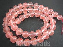 画像をギャラリービューアに読み込む, 【天然石 パワーストーン ビーズ】【ストロベリークオーツ(人工)】 丸玉 約8mm 1連(約36-40cm)