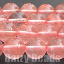 画像をギャラリービューアに読み込む, 【天然石 パワーストーン ビーズ】【ストロベリークオーツ(人工)】 丸玉 約8mm 1連(約38-40cm)