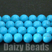 画像をギャラリービューアに読み込む, 【天然石 パワーストーン ビーズ】【ターコイズ (人工)】 丸玉 約4mm 1連(約38-40cm)