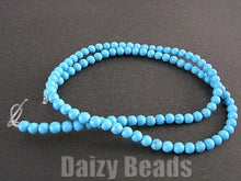 画像をギャラリービューアに読み込む, 【天然石 パワーストーン ビーズ】【ターコイズ (人工)】 丸玉 約4mm 1連(約36-40cm)