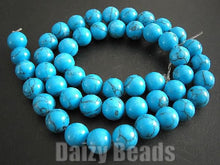 画像をギャラリービューアに読み込む, 【天然石 パワーストーン ビーズ】【ターコイズ (人工)】 丸玉 約8mm 1連(約36-40cm)