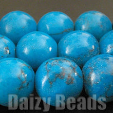 画像をギャラリービューアに読み込む, 【天然石 パワーストーン ビーズ】【ターコイズ (人工)】 丸玉 10mm 1連(約38-40cm)