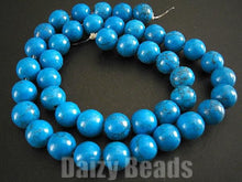 画像をギャラリービューアに読み込む, 【天然石 パワーストーン ビーズ】【ターコイズ (人工)】 丸玉 10mm 1連(約36-40cm)