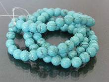 画像をギャラリービューアに読み込む, 【ターコイズ (人工)】 丸玉 約4mm 1連(約36-40cm)【パワーストーン・天然石・ビーズ・天然石ビーズ・パワーストーンビーズ・パワ-スト-ン・パワ-スト-ン】
