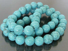 画像をギャラリービューアに読み込む, 【ターコイズ (人工)】 丸玉 約8mm 1連(約36-40cm)【パワーストーン・天然石・ビーズ・天然石ビーズ・パワーストーンビーズ・パワ-スト-ン・パワ-スト-ン】