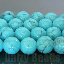 画像をギャラリービューアに読み込む, 【ターコイズ (人工)】 丸玉 約8mm 1連(約38-40cm)【パワーストーン・天然石・ビーズ・天然石ビーズ・パワーストーンビーズ・パワ-スト-ン・パワ-スト-ン】