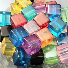 画像をギャラリービューアに読み込む, 【アクリルビーズ】 キューブ 約7.5mm 約14g 【アクリル・アクリルビーズ・ビーズ・ビーズパーツ・パーツ・アクリルパーツ・プラスチックビーズ】