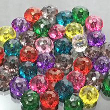 画像をギャラリービューアに読み込む, 【アクリルビーズ】 ロンデルカット 約8x5mm 約7g(約38個) 【アクリル・アクリルビーズ・ビーズ・ビーズパーツ・パーツ・アクリルパーツ・プラスチックビーズ】
