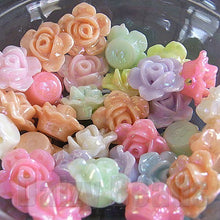 画像をギャラリービューアに読み込む, 【アクリルビーズ】 キャンディーオーロラフラワー 約13x8mm 約13g