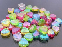 画像をギャラリービューアに読み込む, 【5パック分おまとめセット】【アクリルビーズ】 ハートミックスAB 約8x8x3mm 約40個 【アクリル・アクリルビーズ・ビーズ・ビーズパーツ・パーツ・アクリルパーツ・プラスチックビーズ】