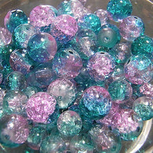 画像をギャラリービューアに読み込む, 【はんぱガラスビーズ】ガラスキャンディーミックスビーズ 約6-8mm エメラルドピンク(スプレーペイント)(約40グラム)
