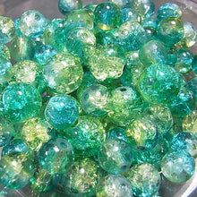 画像をギャラリービューアに読み込む, 【はんぱガラスビーズ】ガラスキャンディーミックスビーズ 約6-8mm フォレスト(スプレーペイント)(約40グラム)