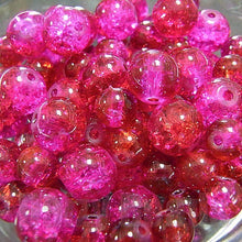画像をギャラリービューアに読み込む, 【はんぱガラスビーズ】ガラスキャンディーミックスビーズ 約6-8mm フューシャ(スプレーペイント)(約40グラム)