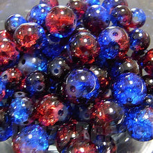 画像をギャラリービューアに読み込む, 【はんぱガラスビーズ】ガラスキャンディーミックスビーズ 約6-8mm ダークブルーレッド(スプレーペイント)(約40グラム)