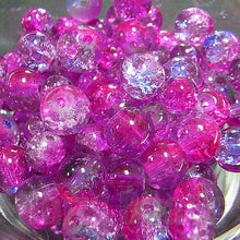 画像をギャラリービューアに読み込む, 【はんぱガラスビーズ】ガラスキャンディーミックスビーズ 約6-8mm マゼンタ(スプレーペイント)(約40グラム)