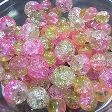 画像をギャラリービューアに読み込む, 【はんぱガラスビーズ】ガラスキャンディーミックスビーズ 約6-8mm ピーチ(スプレーペイント)(約40グラム)