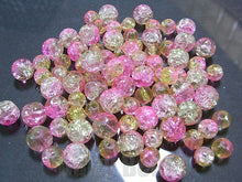 画像をギャラリービューアに読み込む, 【はんぱガラスビーズ】ガラスキャンディーミックスビーズ 約6-8mm ピーチ(スプレーペイント)(約40グラム)